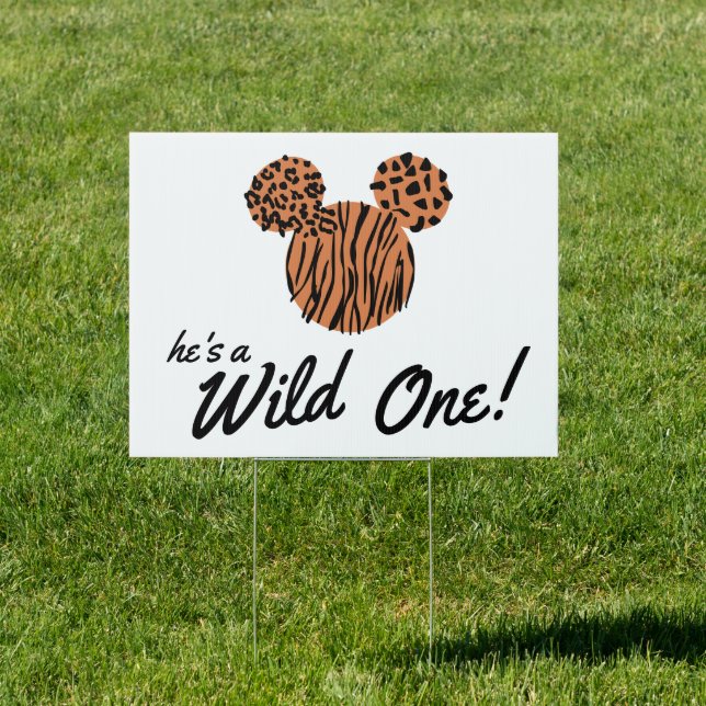 Mickey Mouse | Wild One 1st Birthday Sign (Insitu)