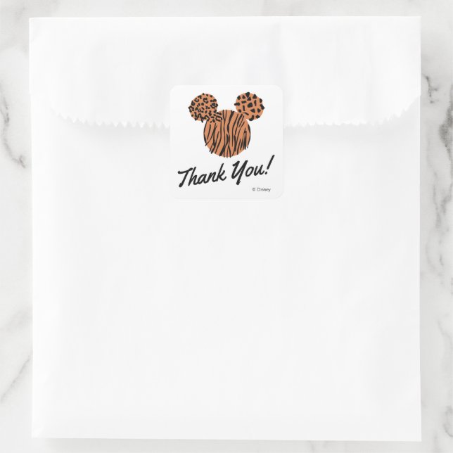 Mickey Mouse | Wild One 1st Birthday Square Sticker (Bag)