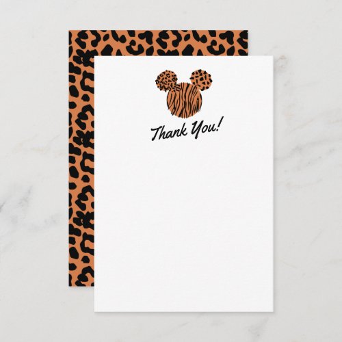 Mickey Mouse  Wild One 1st Birthday Thank You Card