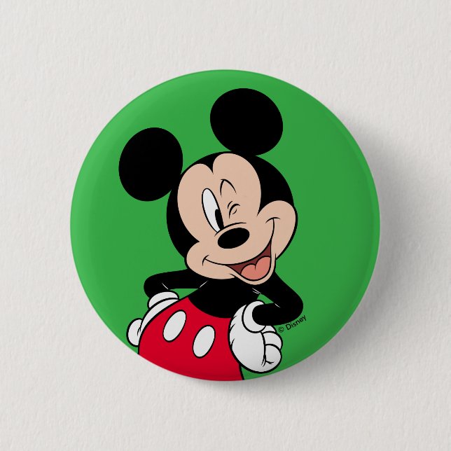 Mickey Mouse Wink Button (Front)