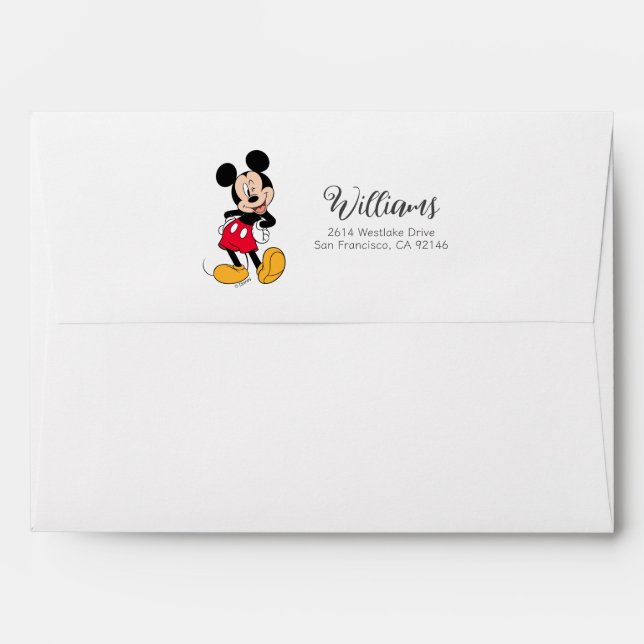 Mickey Mouse Wink Envelope (Back (Top Flap))