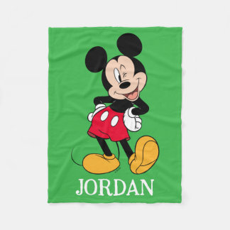 Mickey Mouse Wink Fleece Blanket