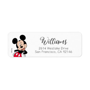 Mickey Mouse Wink Label