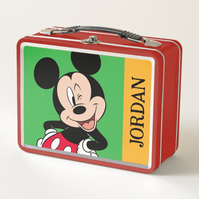 Mickey Mouse Wink Metal Lunch Box (Front)