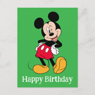 Mickey Mouse Wink Postcard