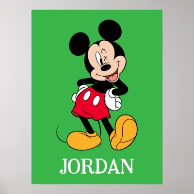 Mickey Mouse Wink Poster