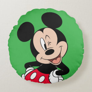 Mickey Mouse Wink Round Pillow