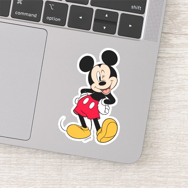Mickey Mouse Wink Sticker (Detail)