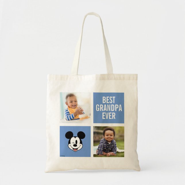 Mickey Mouse Winking Face | Best Grandpa Ever Tote Bag (Front)