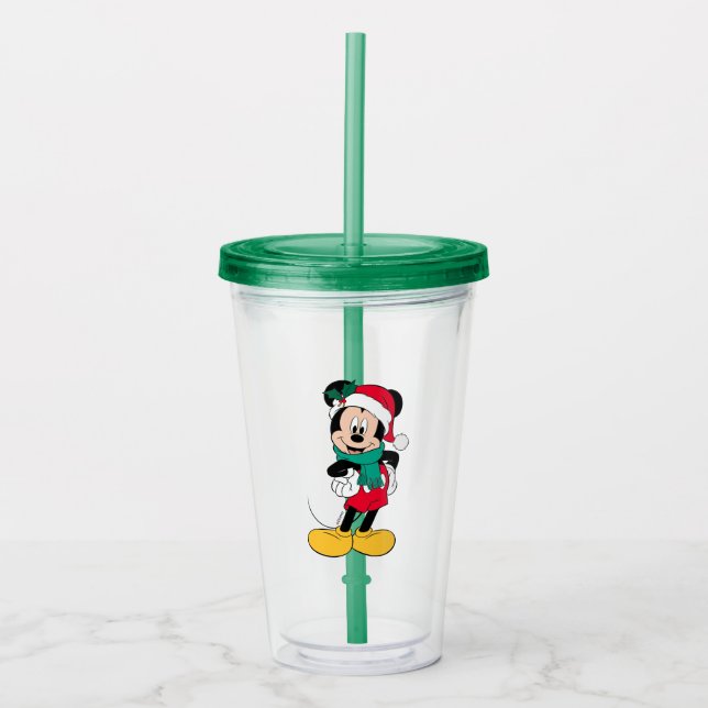 Mickey Mouse | Winter Outfit Acrylic Tumbler (Front)