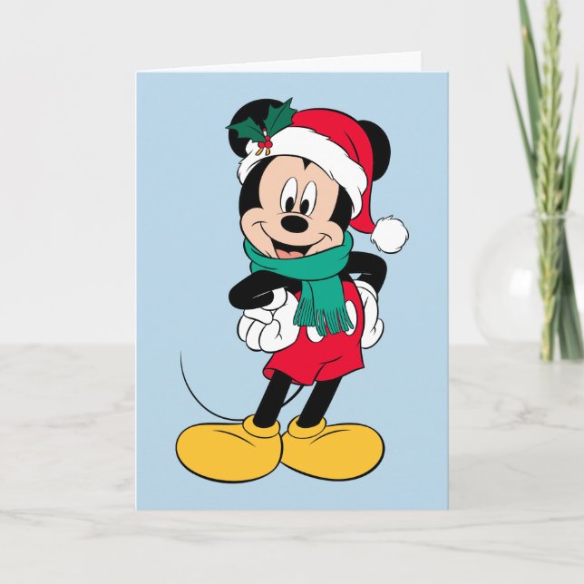 Mickey Mouse | Winter Outfit Holiday Card (Front)