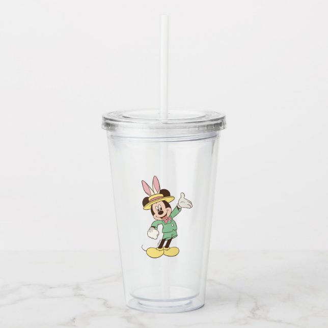 Mickey Mouse with Easter Bunny Ears Acrylic Tumbler (Front)
