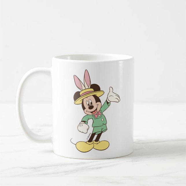 Mickey Mouse with Easter Bunny Ears Coffee Mug (Left)