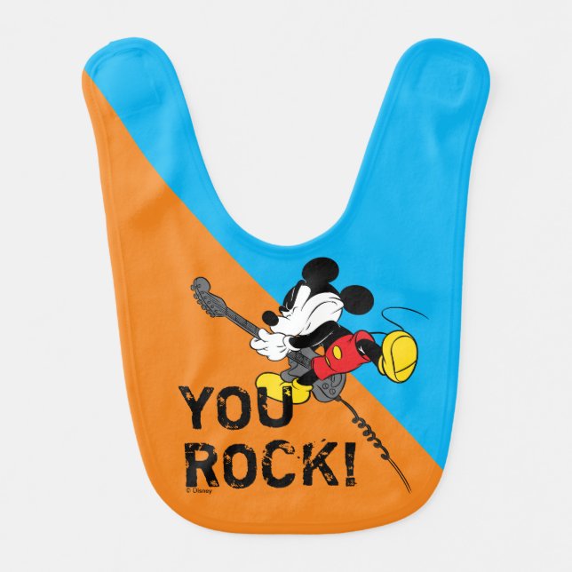 Mickey Mouse | You Rock, Dad! Baby Bib (Front)