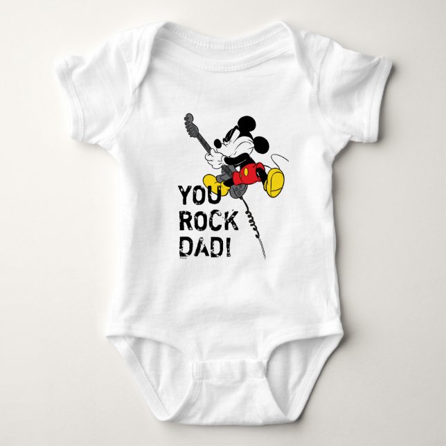 Mickey Mouse | You Rock, Dad! Baby Bodysuit (Front)