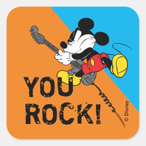 Mickey Mouse  You Rock Dad Square Sticker