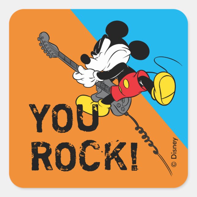 Mickey Mouse | You Rock, Dad! Square Sticker (Front)