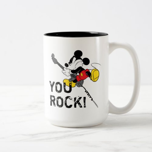 Mickey Mouse  You Rock Dad Two_Tone Coffee Mug