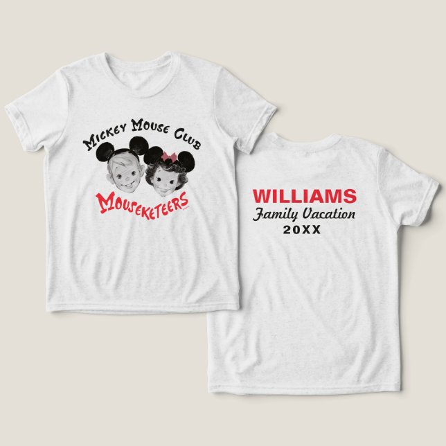 Mickey Mouseketeers | Disney Family Vacation Tri-Blend Shirt (Design Front & Back)