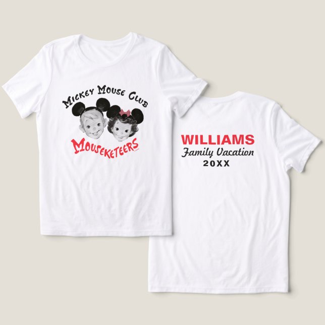 Mickey Mouseketeers | Disney Family Vacation Tri-Blend Shirt (Design Front & Back)