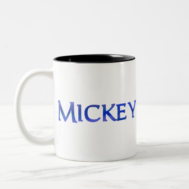 Mickey (name) Two-Tone coffee mug (Left)