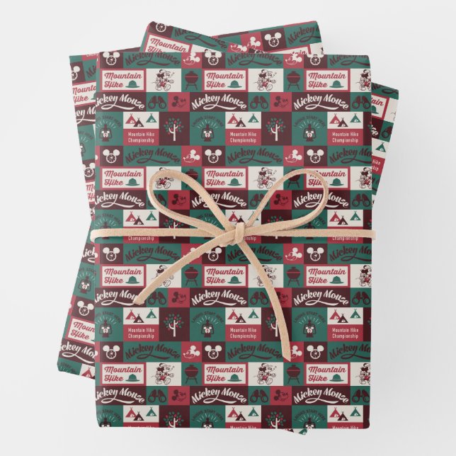 Mickey | Outdoor Adventure Pattern Wrapping Paper Sheets (In situ)