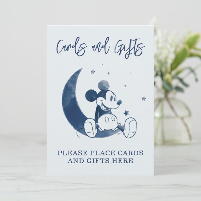 Mickey Over the Moon | Baby Cards & Gifts (Standing Front)