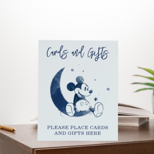 Mickey Over the Moon  Baby Cards  Gifts Foam Board