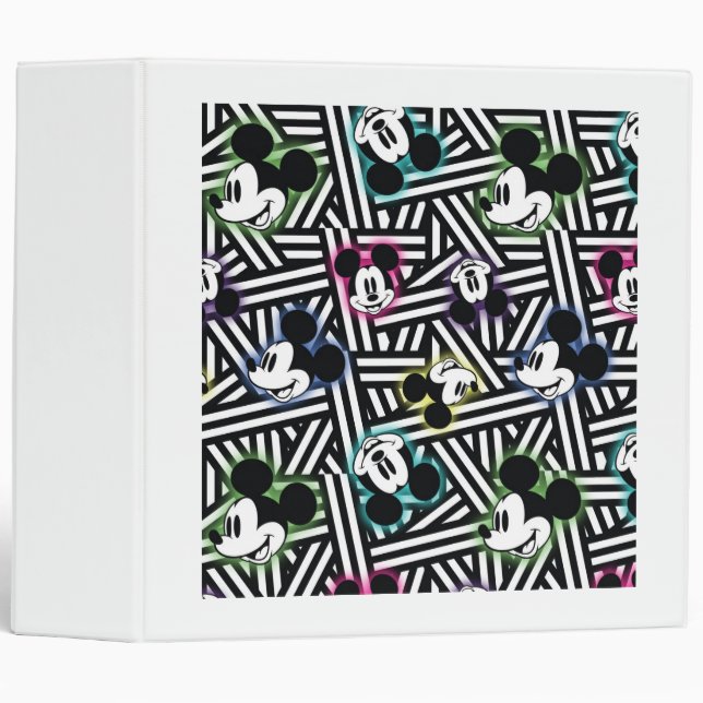 Mickey Pattern 4 3 Ring Binder (Front/Spine)