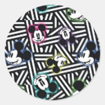 Mickey Pattern 4 Classic Round Sticker