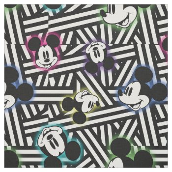 Mickey Pattern 4 Fabric by MickeyAndFriends at Zazzle