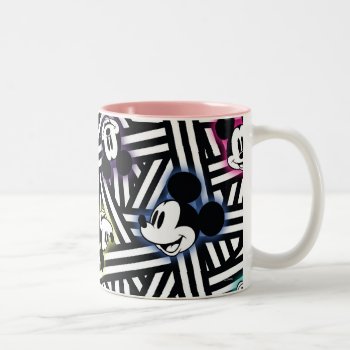 Mickey Pattern 4 Two-tone Coffee Mug by MickeyAndFriends at Zazzle