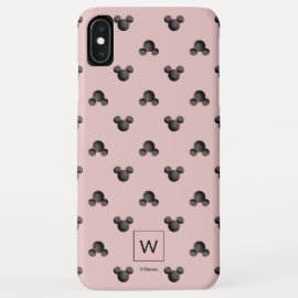 Mickey Pink Icon Pattern - Monogram iPhone XS Max Case