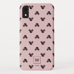 Mickey Pink Icon Pattern - Monogram iPhone XR Case