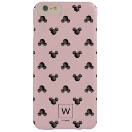 Mickey Pink Icon Pattern - Monogram Barely There iPhone 6 Plus Case