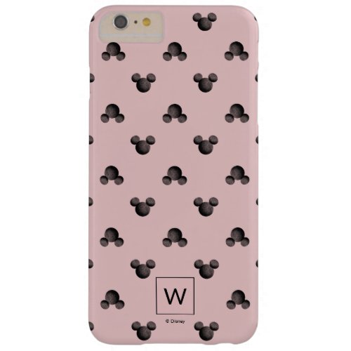 Mickey Pink Icon Pattern _ Monogram Barely There iPhone 6 Plus Case