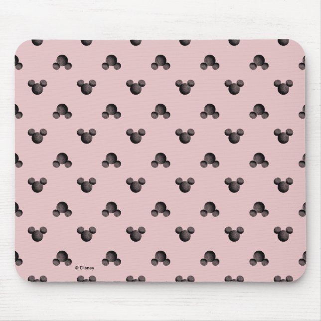 Mickey Pink Icon Pattern Mouse Pad (Front)