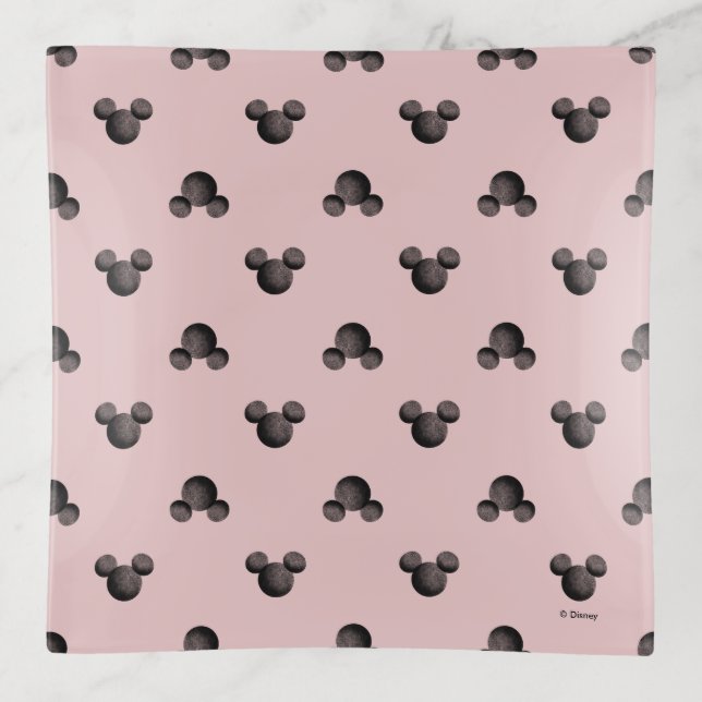 Mickey Pink Icon Pattern Trinket Tray (Front)