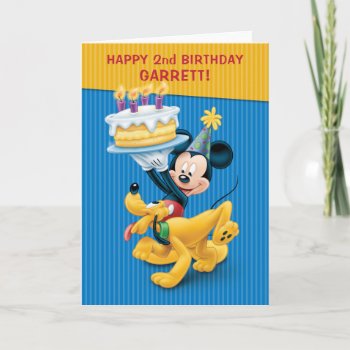 Mickey & Pluto | Birthday Card by MickeyAndFriends at Zazzle