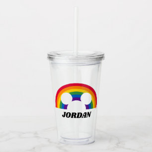 Mickey Rainbow Cutout Acrylic Tumbler