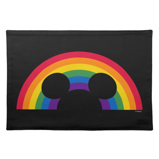 Mickey Rainbow Cutout Cloth Placemat (Front)