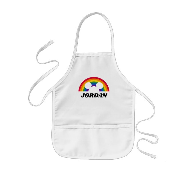 Mickey Rainbow Cutout Kids' Apron (Front)