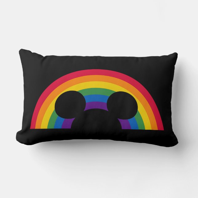 Mickey Rainbow Cutout Lumbar Pillow (Front)