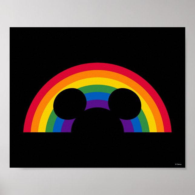 Mickey Rainbow Cutout Poster (Front)