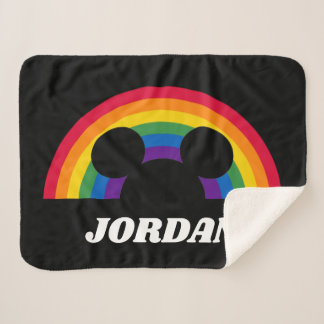 Mickey Rainbow Cutout Sherpa Blanket