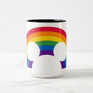Mickey Rainbow Cutout Two-Tone Coffee Mug