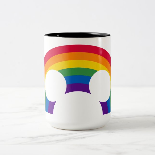 Mickey Rainbow Cutout Two-Tone Coffee Mug (Center)