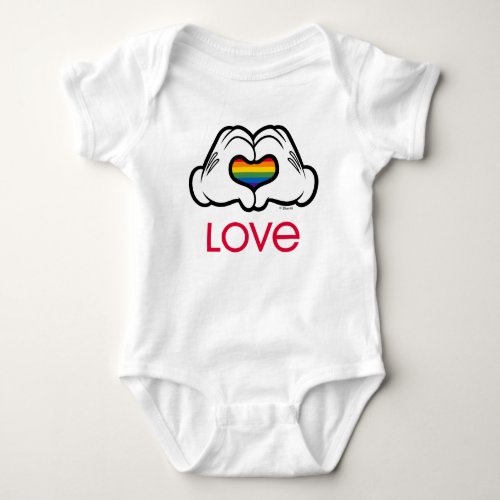 Mickey Rainbow Love Baby Bodysuit