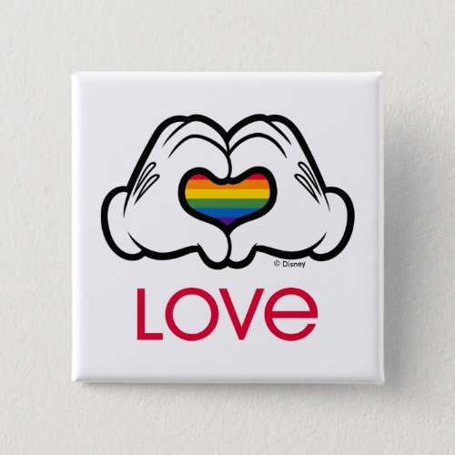 Mickey Rainbow Love Button