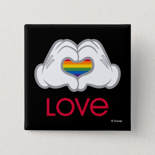Mickey Rainbow Love Button
